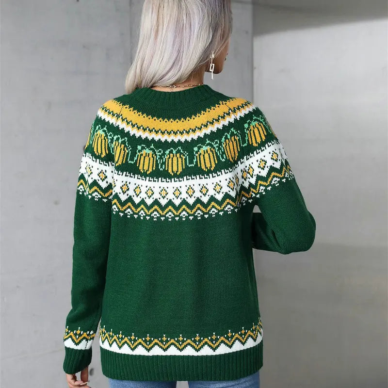NordicStyle Dames Wintertrui – Klassiek Patroon en Comfortabele Pasvorm