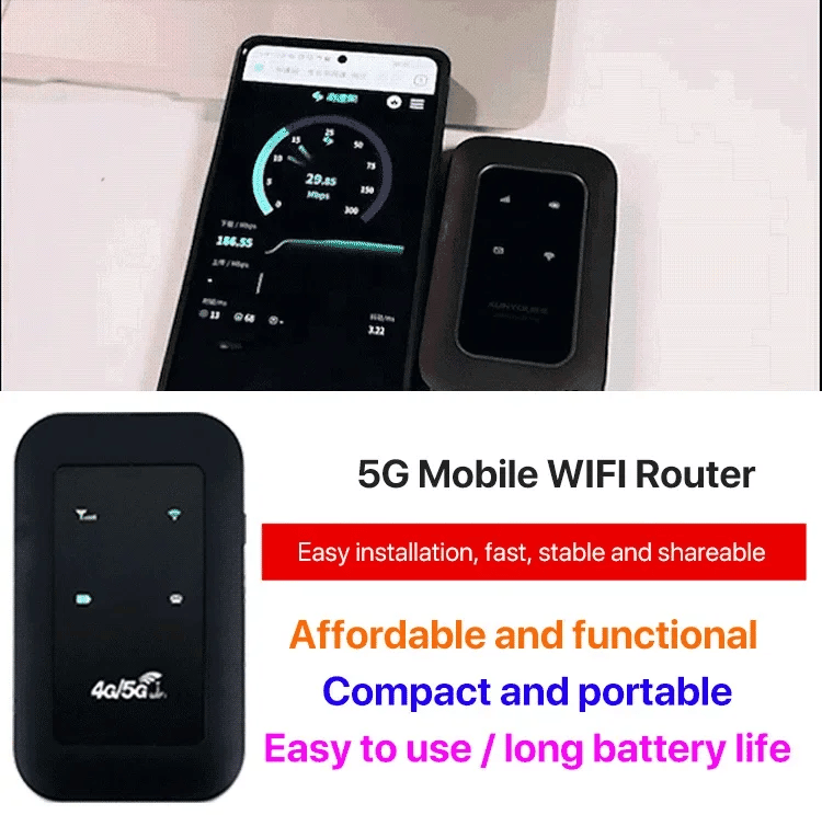 Draagbare 5G Mobiele Router – Snel & Betrouwbaar Internet Onderweg