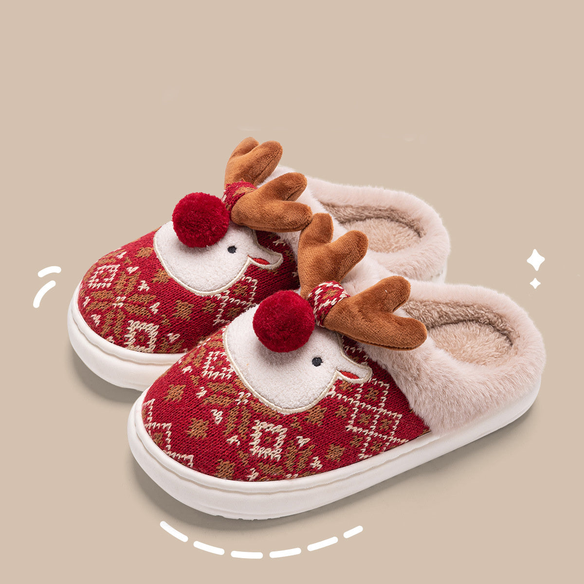 Kerst Huissloffen met Geborduurde Stof
