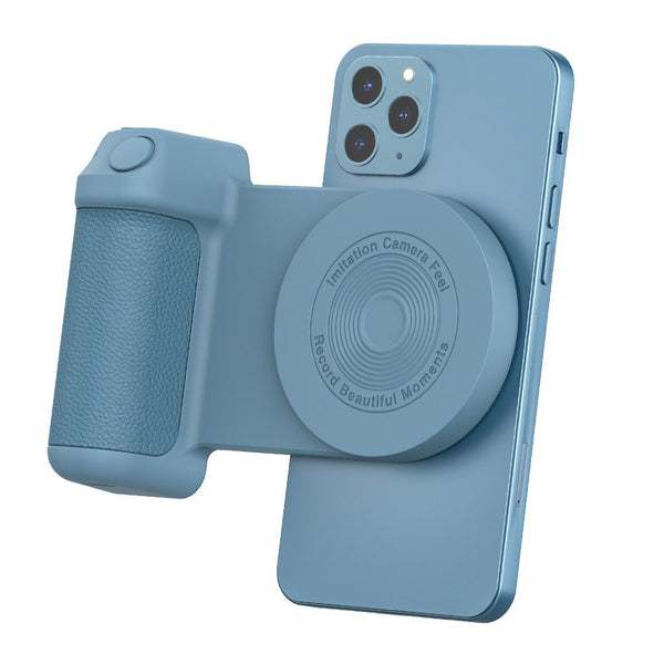 Griply Magnetische Telefoonhouder met Draadloos Opladen – Anti-Tril Handgreep voor Stabiele Opnames
