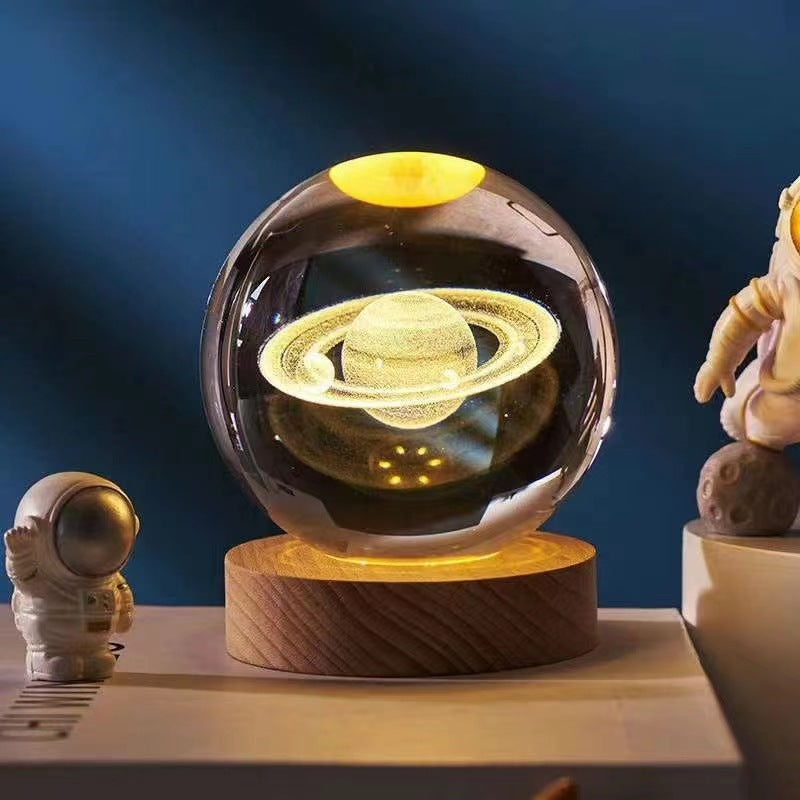 3D LED Nachtlamp met Kristallen Design