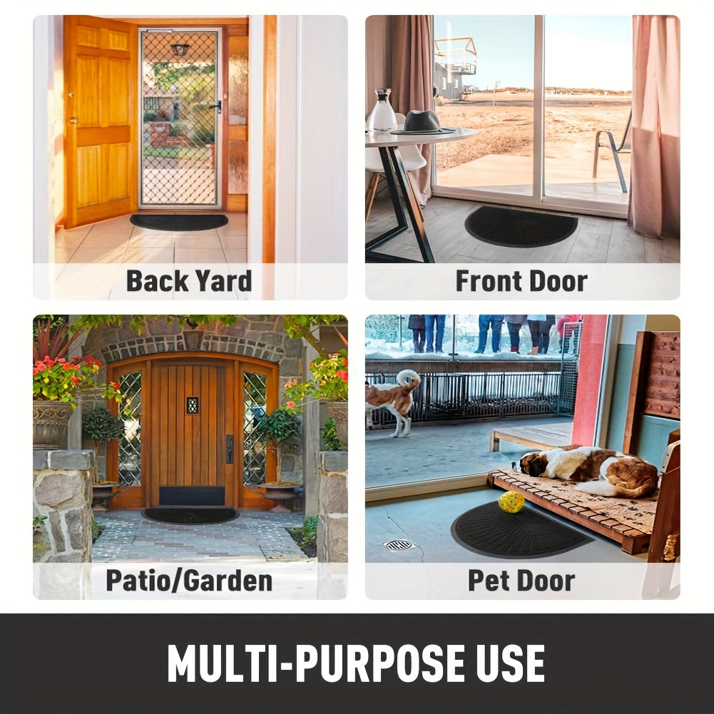 Halfronde Deurmat Rubber – Duurzaam en Antislip voor Binnen en Buiten