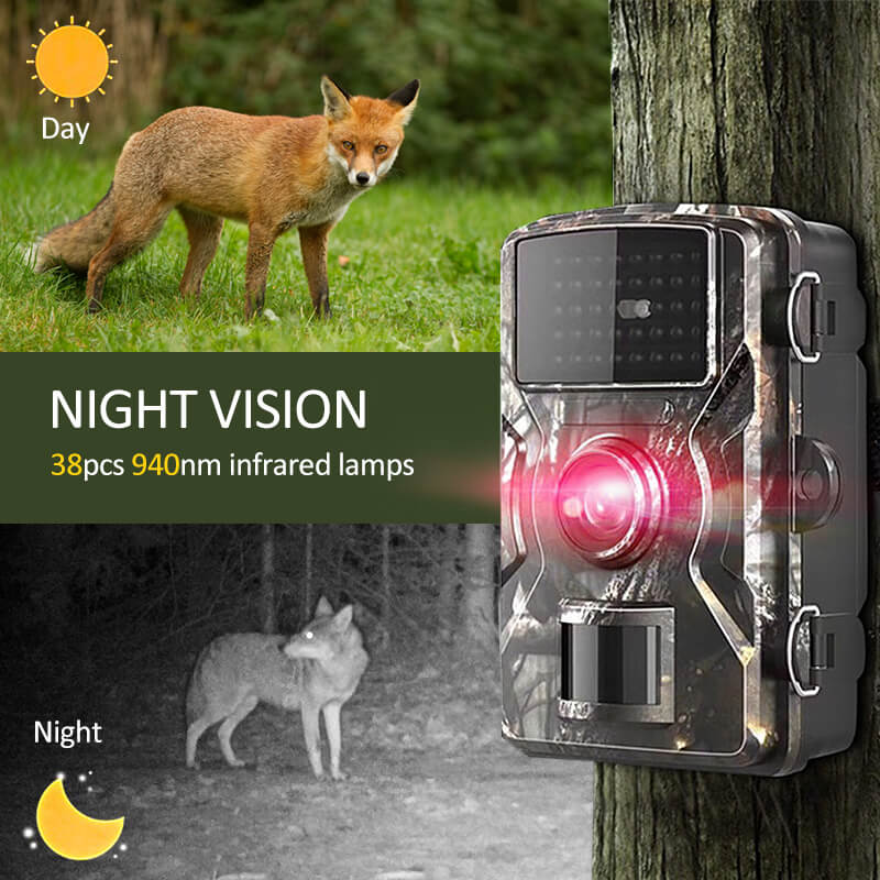 WildGuard Pro Nachtzichtcamera – Draadloze Buiten Wildcamera met Bewegingssensor