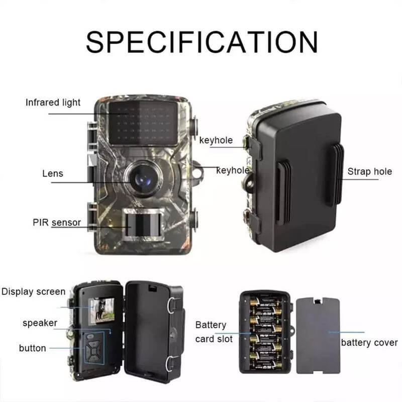 WildGuard Pro Nachtzichtcamera – Draadloze Buiten Wildcamera met Bewegingssensor