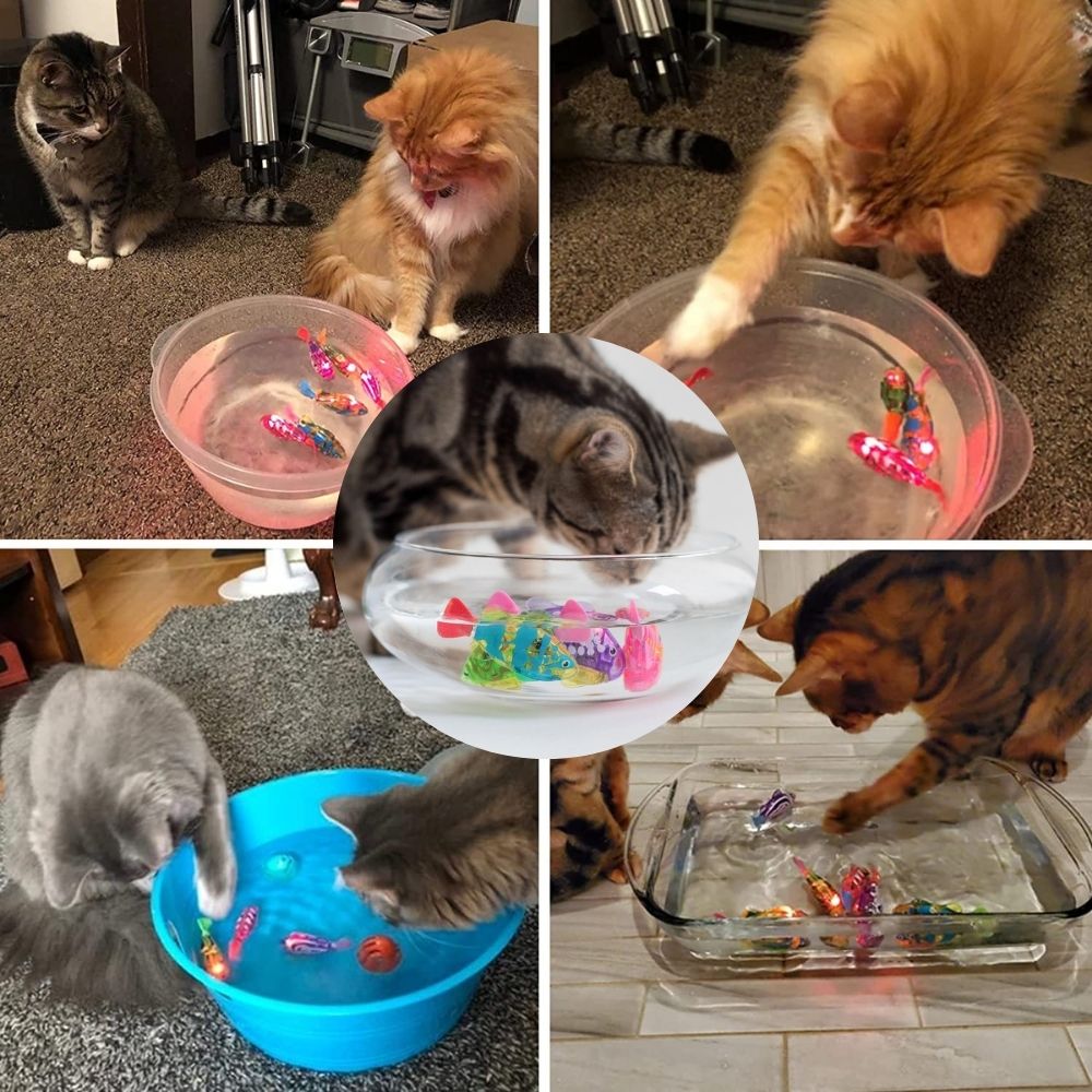 AquaPret Interactief Kattenspeelgoed – Bewegende Vis met Verlichting
