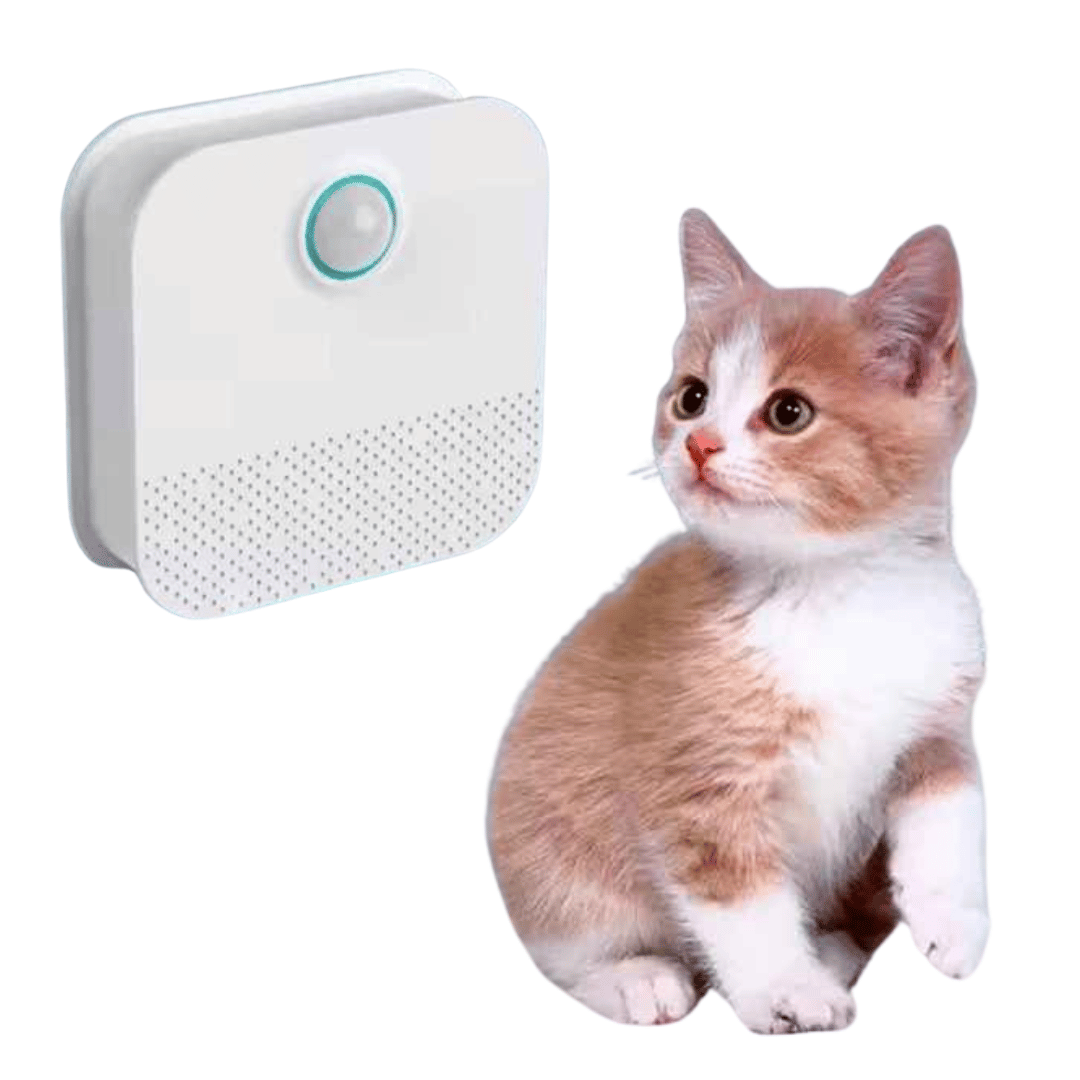 Slimme Luchtreiniger voor Kattenbak – USB Oplaadbaar & Stil