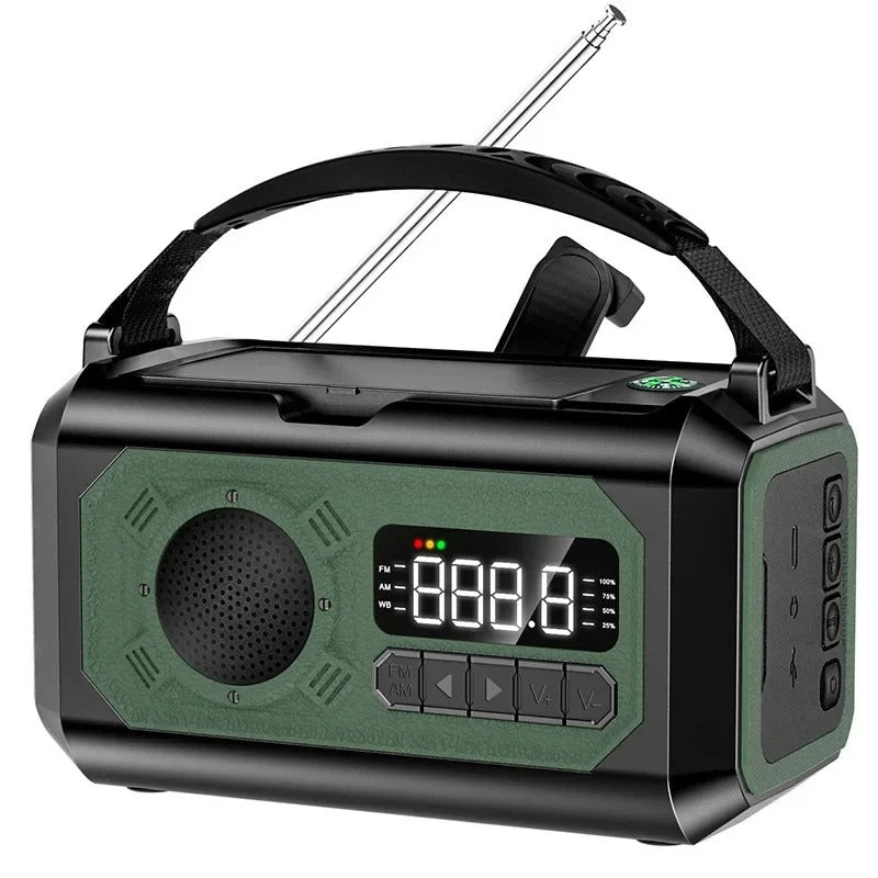 StormGuard Weerradio – 12000mAh Noodradio met Powerbank, Dubbel Zonnepaneel en NOAA