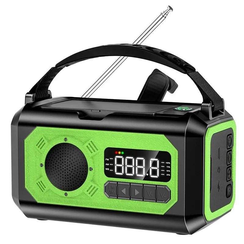StormGuard Weerradio – 12000mAh Noodradio met Powerbank, Dubbel Zonnepaneel en NOAA
