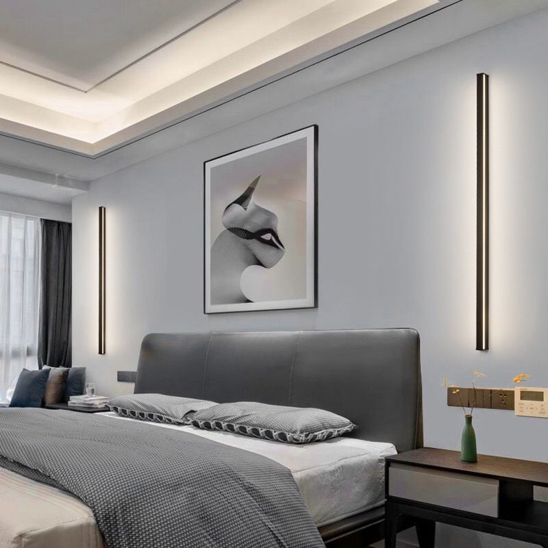 Moderne LED Wandlamp Lineair - Zwart en Energiezuinig
