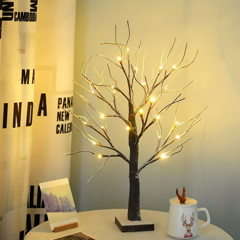 Sfeervolle Lichtboom met Rode Vogels – Flexibele LED Decoratieboom