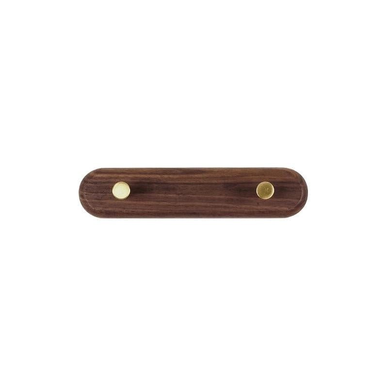 WandHout – Minimalistische houten wandkapstok met messing haken