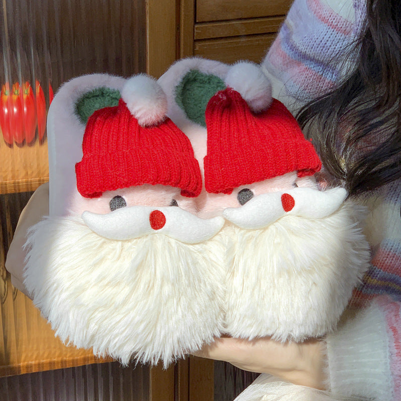 Warme Kerstpantoffels met Kerstman Ontwerp