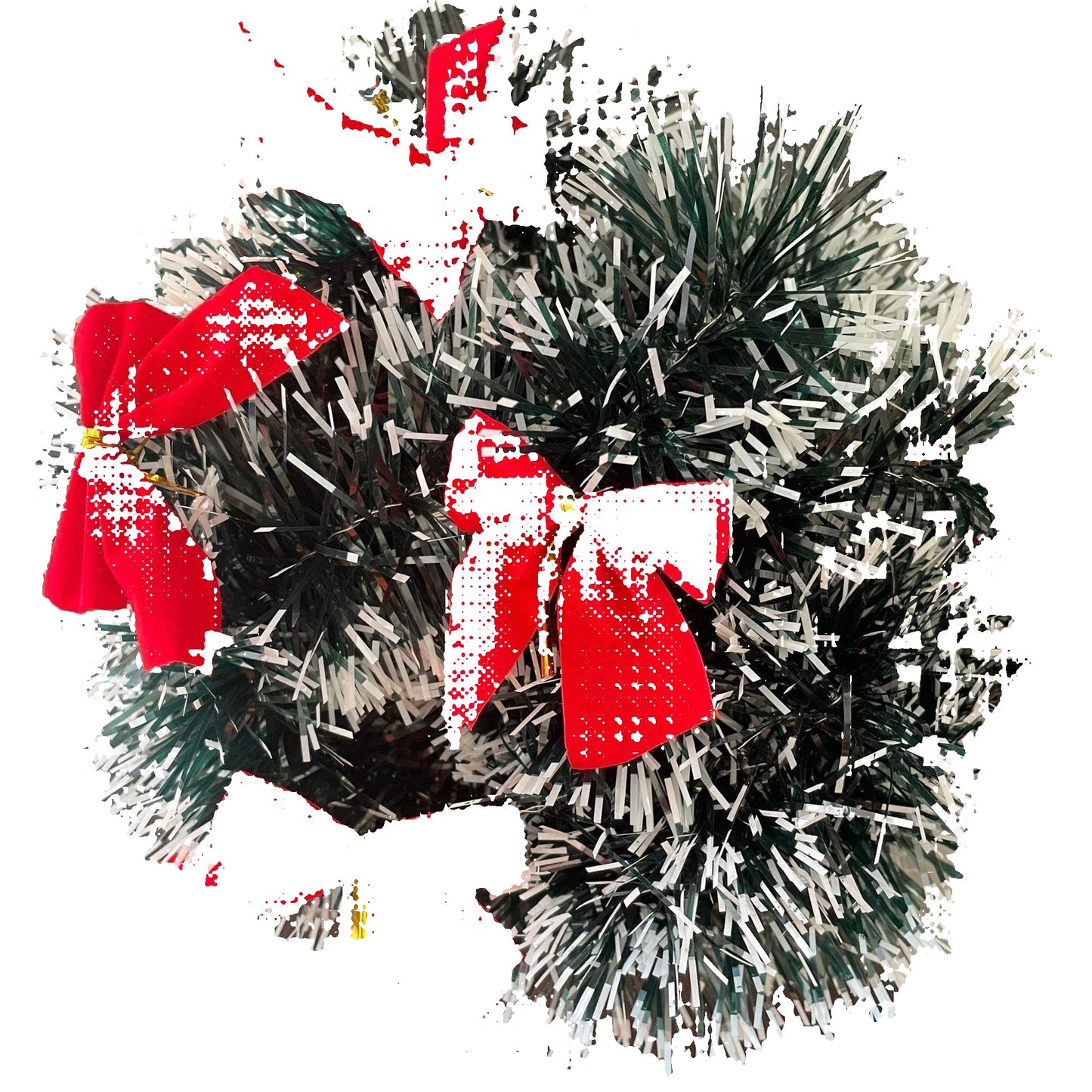 LumaTinsel LED Kerstslinger – Set van 2 Draadloze Metallic Slingerlampen met Warme Verlichting