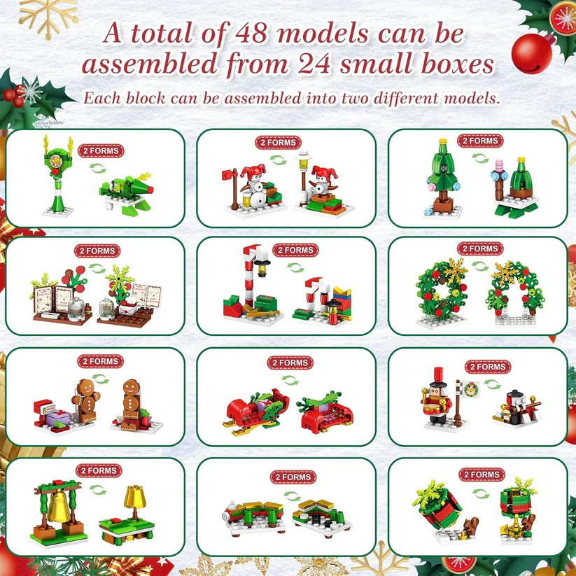 Bouwplezier Adventskalender 2025 – 24 Dagen Creatief Speelplezier