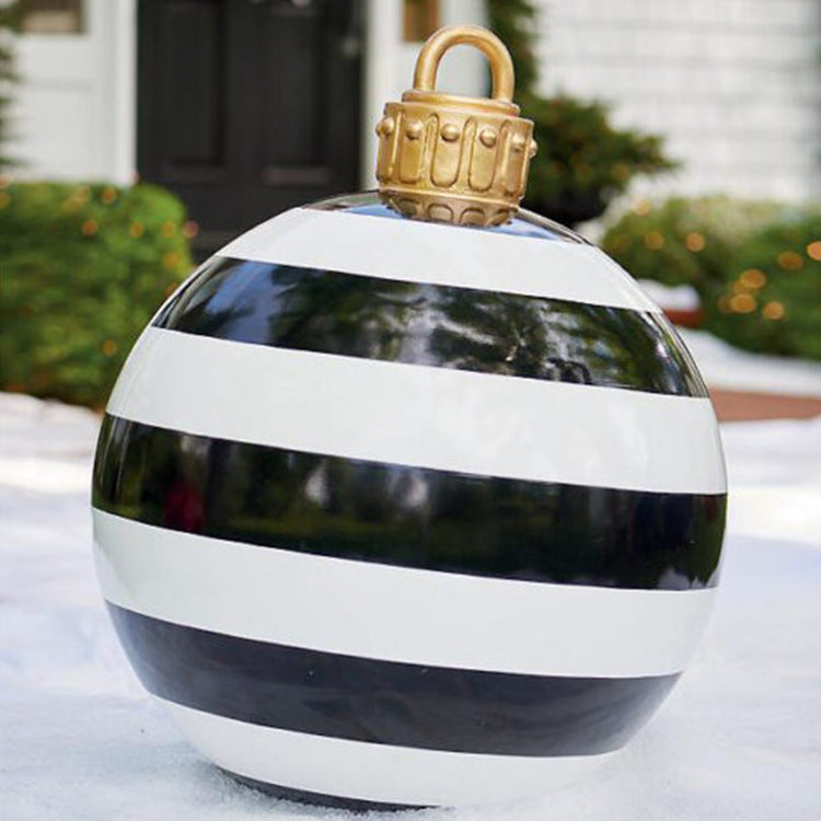 Opblaasbare Kerstbal Buiten Deco 60cm – Weerbestendige PVC Kerstversiering