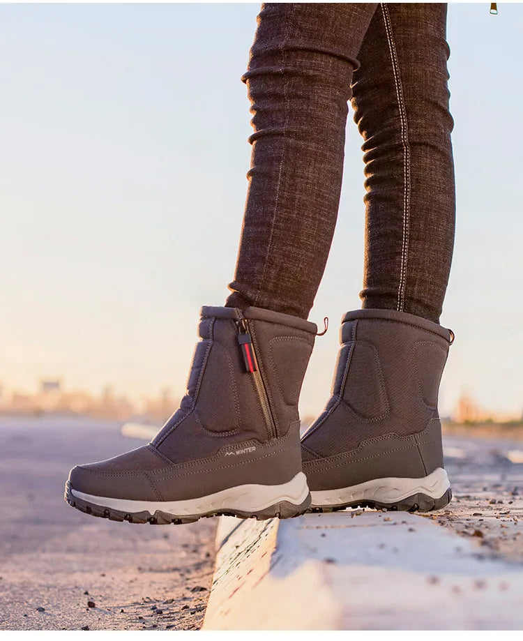 Halfhoge Winter Snowboots voor Dames en Heren – Warm Pluche Binnenvoering – Arvid Boots