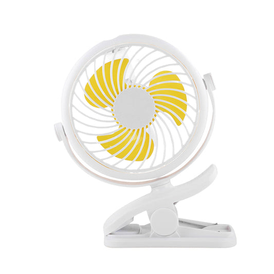 Draagbare Klemventilator met 360° Rotatie – USB & Oplaadbare Batterij
