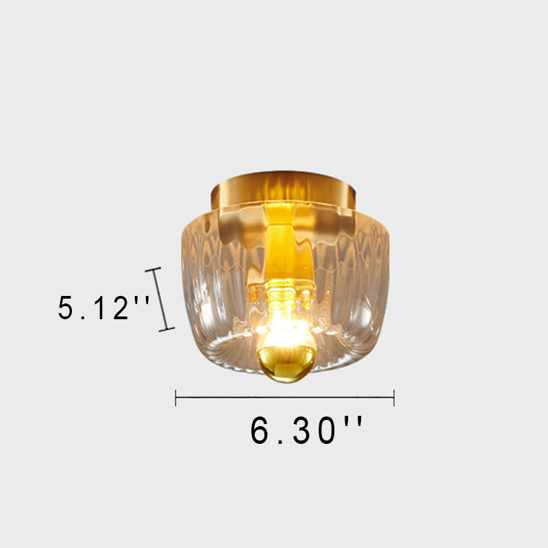 BrassRay Wand- en Plafondlamp – Luxe Zonvormige Lamp van Koper & Glas