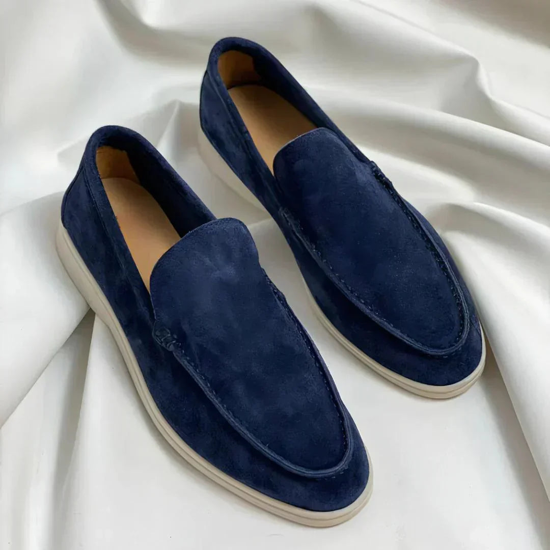 ZomerLuxe Heren Suède Loafers – Comfortabele Instappers met Gewatteerde Binnenzool