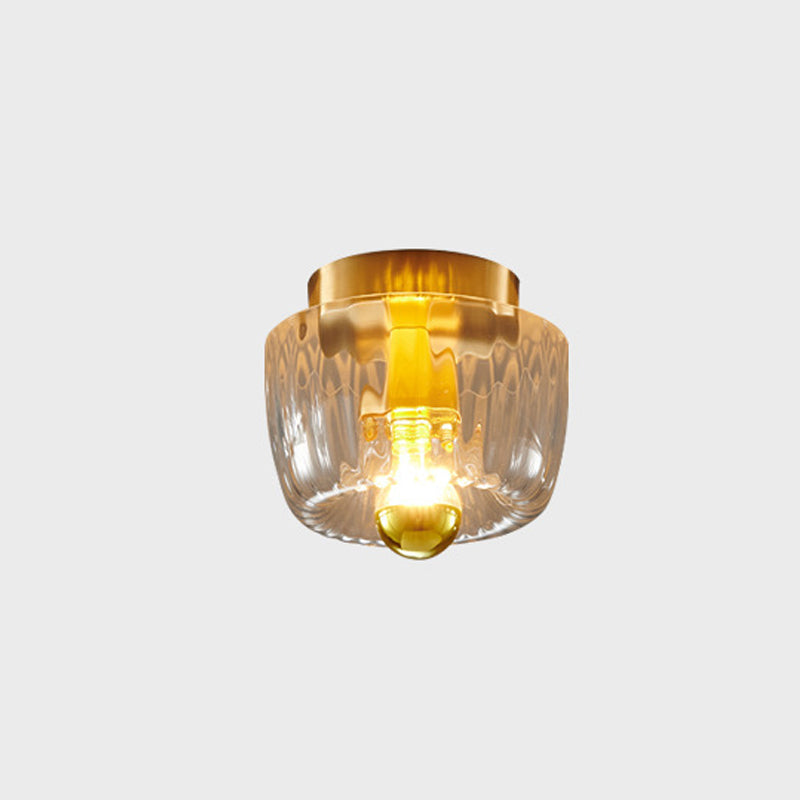 BrassRay Wand- en Plafondlamp – Luxe Zonvormige Lamp van Koper & Glas