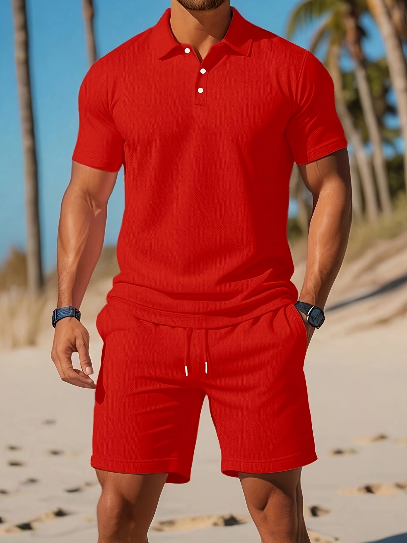 SummerFlex Zomerset met Polo en Short in Ademend Structuurdesign