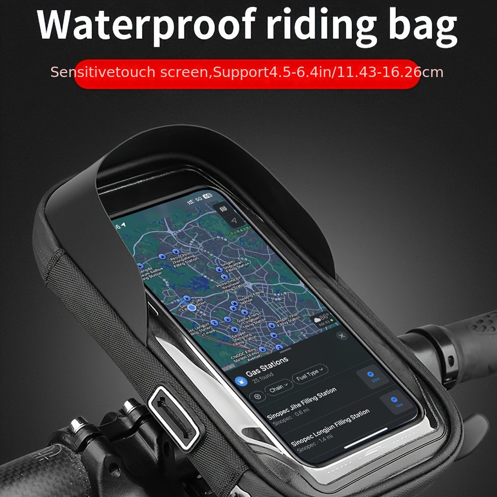 Waterdichte Telefoonhouder voor Fiets en Motor – 360° Draaibaar en Geschikt voor 4,5–6,4 inch