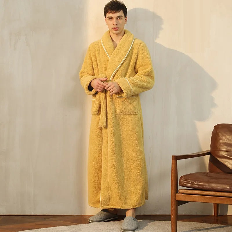 Zachte Winter Badjas met Sjerp en Lange Mouwen – Warme Lounge Badjas – Dante WinterWrap