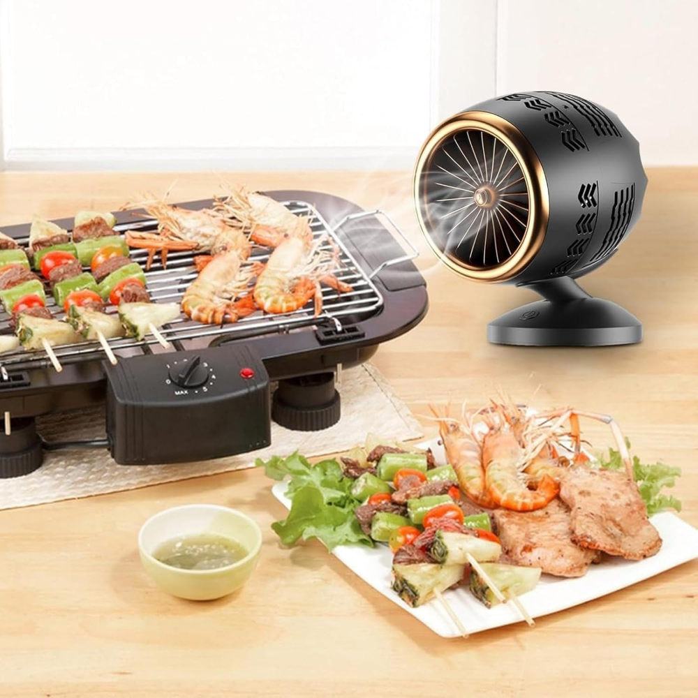 Draagbare Afzuigventilator voor de Keuken – Compacte en Verstelbare Rookafzuiger met Stiltefunctie