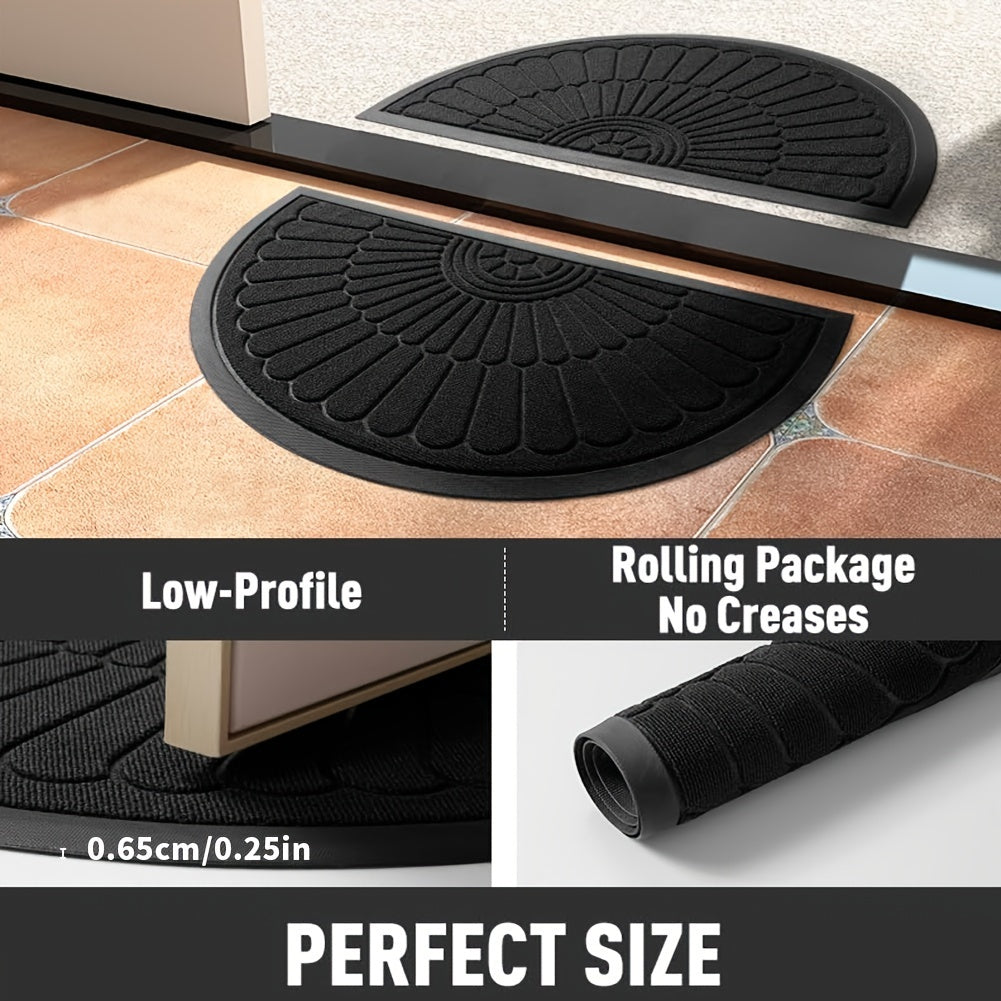 Halfronde Vuilvanger Deurmat – Antislip Mat voor Binnen en Buiten