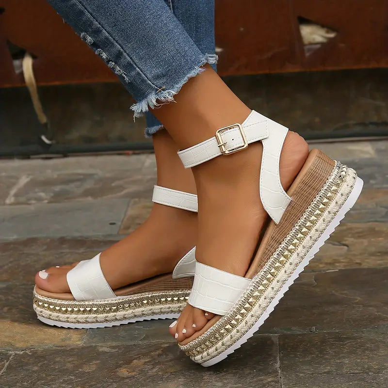 Dagcomfort Orthopedische Sandaal met Enkelband – Ondersteunend voetbed, ademend en stijlvol – Dames sandalen voor elke dag
