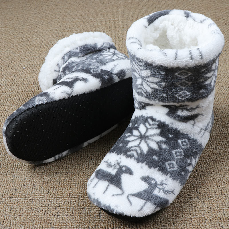 Warme Kerst Huissloffen van Koraal Fleece