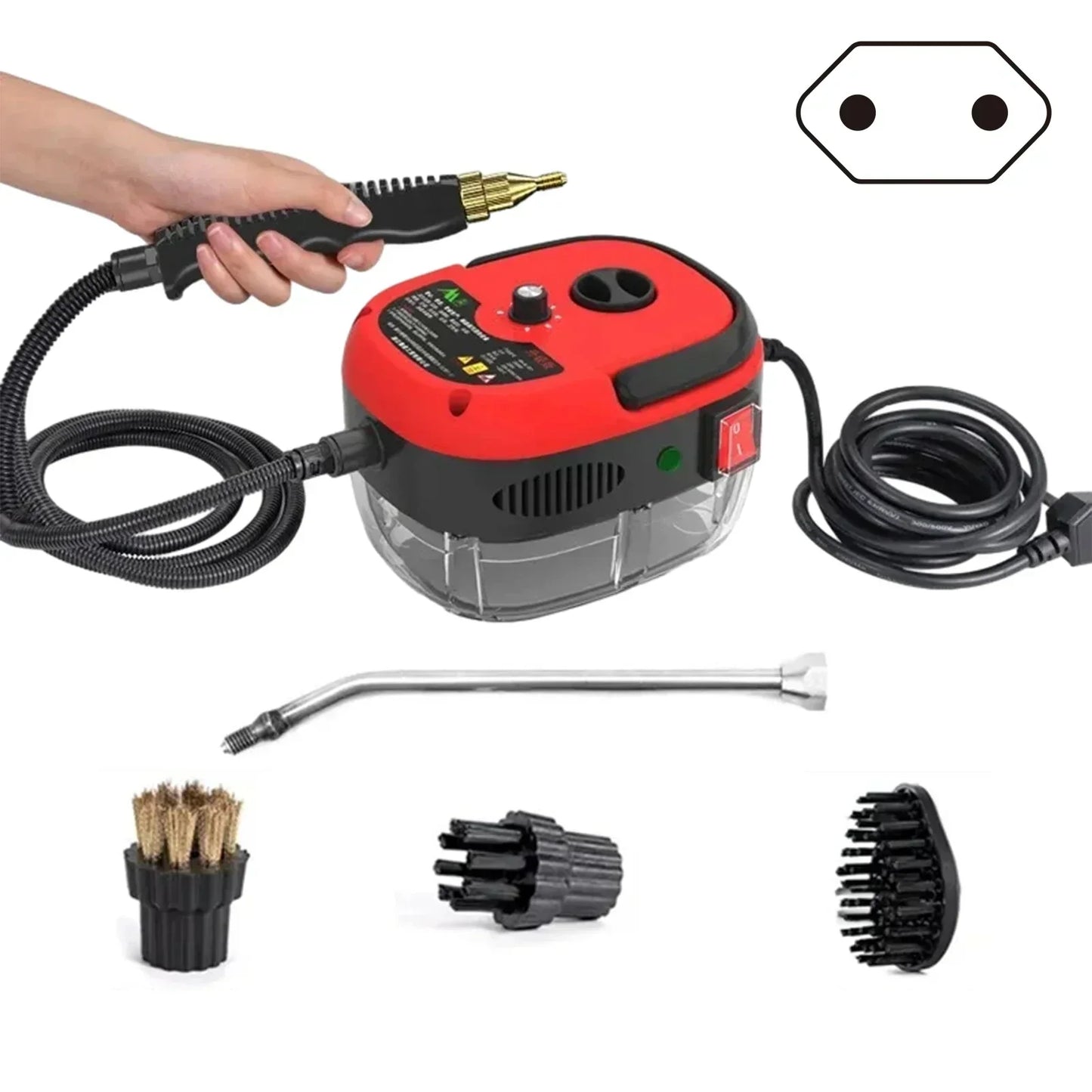 Pro Steam Master 2500W Hoge Druk Stoomreiniger met 6 Warmte-instellingen