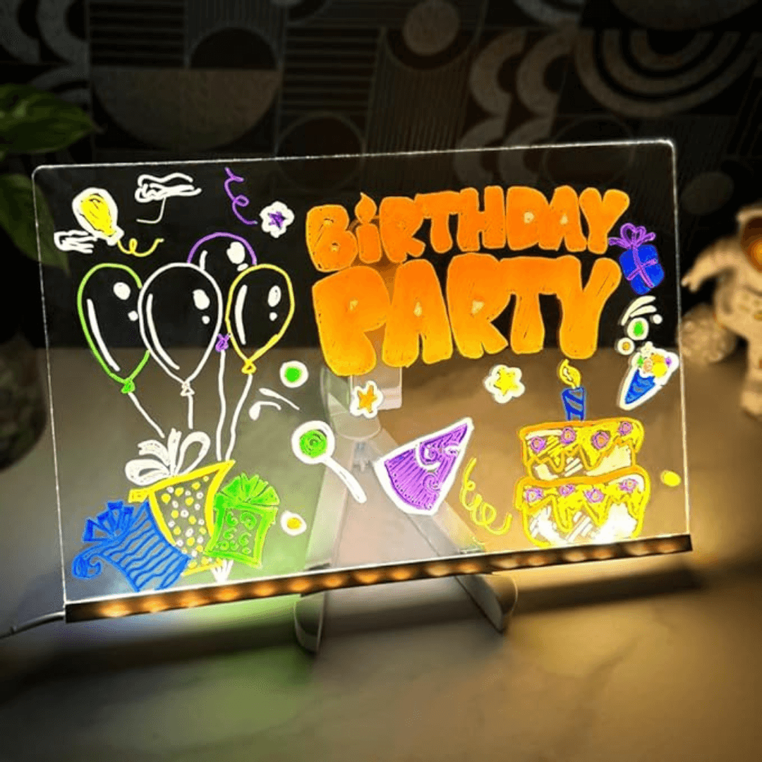 Kiddli LED Tekenbord – Herbruikbaar Schrijfbord met Lichtpen
