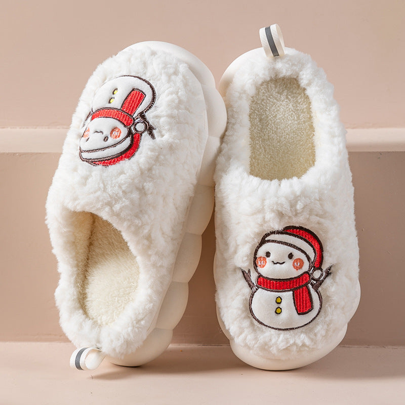 Warme Pluche Huissloffen met Antislip Zool