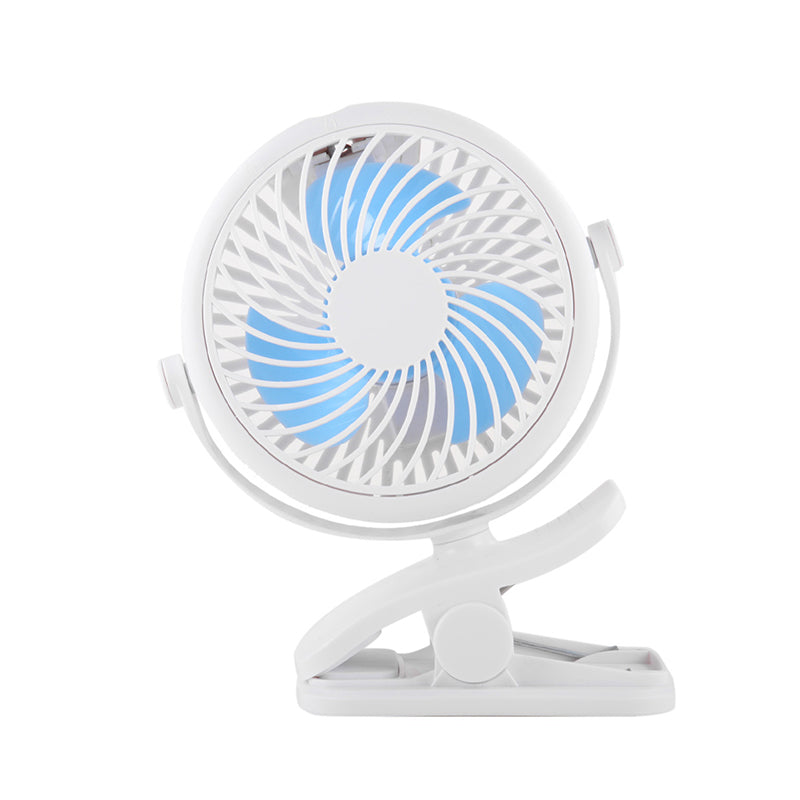 Draagbare Klemventilator met 360° Rotatie – USB & Oplaadbare Batterij