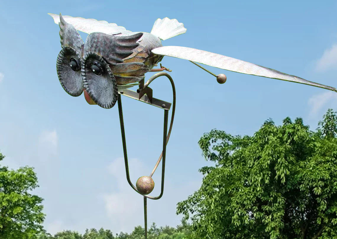 Windspinner voor de Tuin – Metalen Draaidecoratie met Grondpen