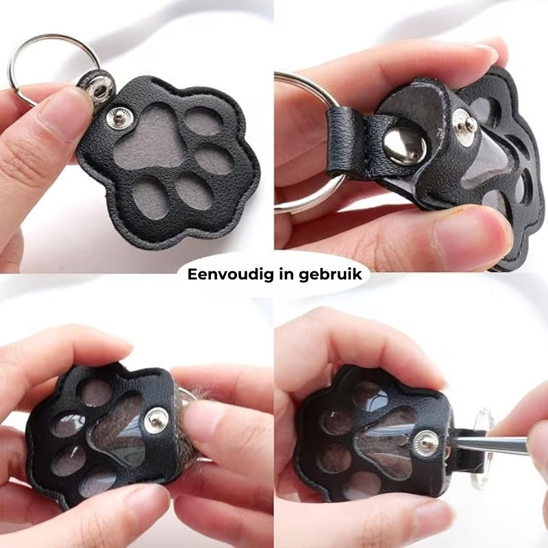 PawMemorie Sleutelhanger – Herdenkingshanger met Pootafdruk en Binnenvak