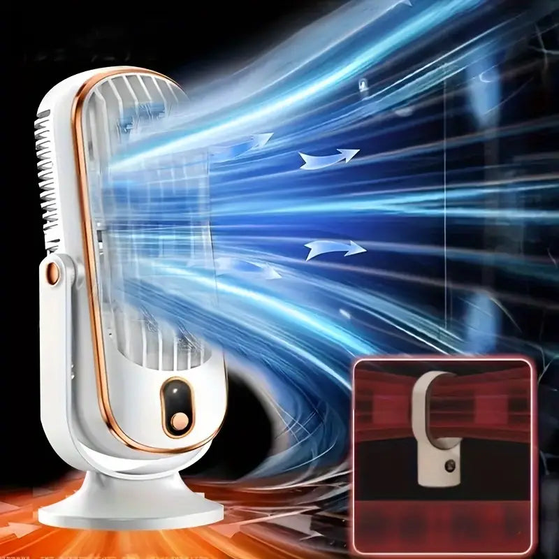 Draagbare Mini Airconditioner met USB-oplading – 5 Snelheden & 720° Rotatie