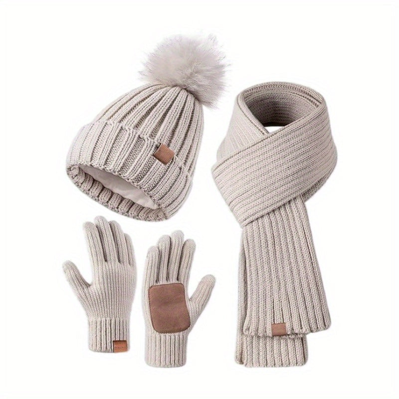 WinterWarm 3-in-1 Set – Muts, Sjaal en Touchscreen Handschoenen