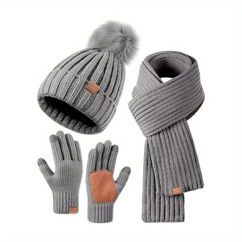 WinterWarm 3-in-1 Set – Muts, Sjaal en Touchscreen Handschoenen