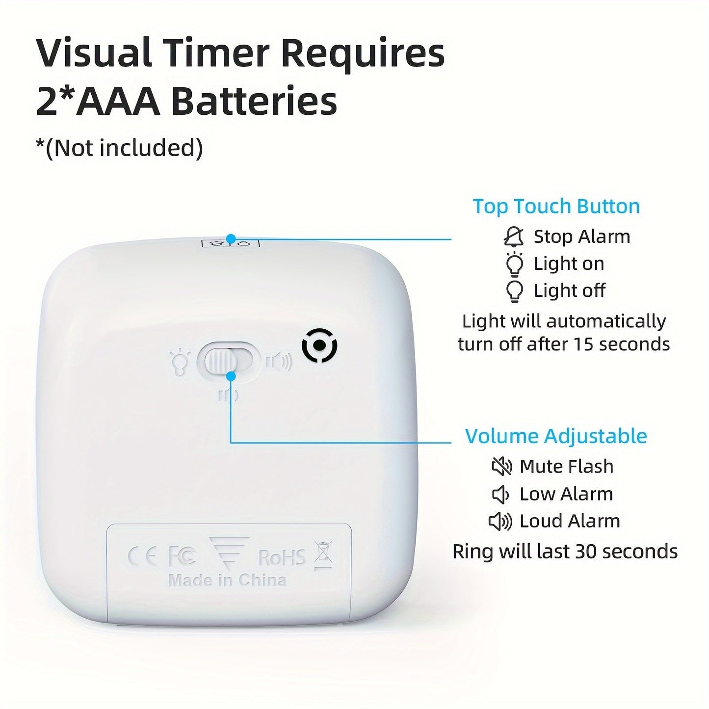 Regenboog Tijdbeheer Timer – Visuele 60-Minuten Afteltimer voor Studie, Werk en Thuis