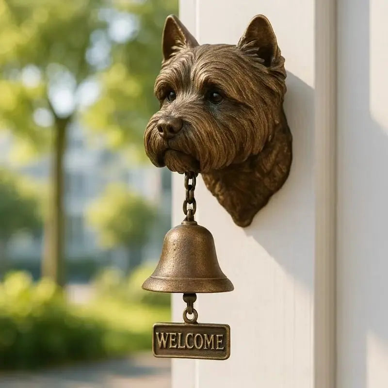 Welkomstbel Herderbronze – Elegante Wandbel met Duitse Herder Design