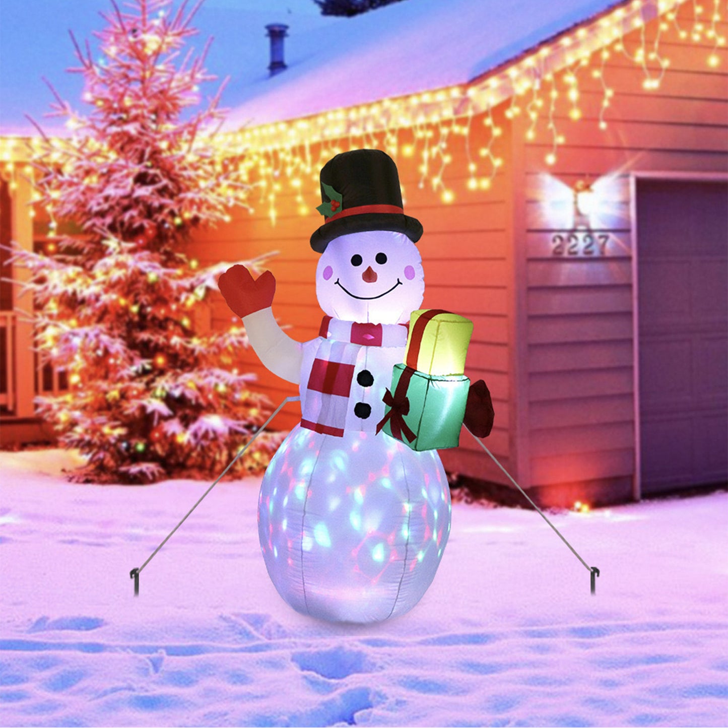 Kerst Ornament Decoratie –Sneeuwpop of Kerstboom met Verlichting