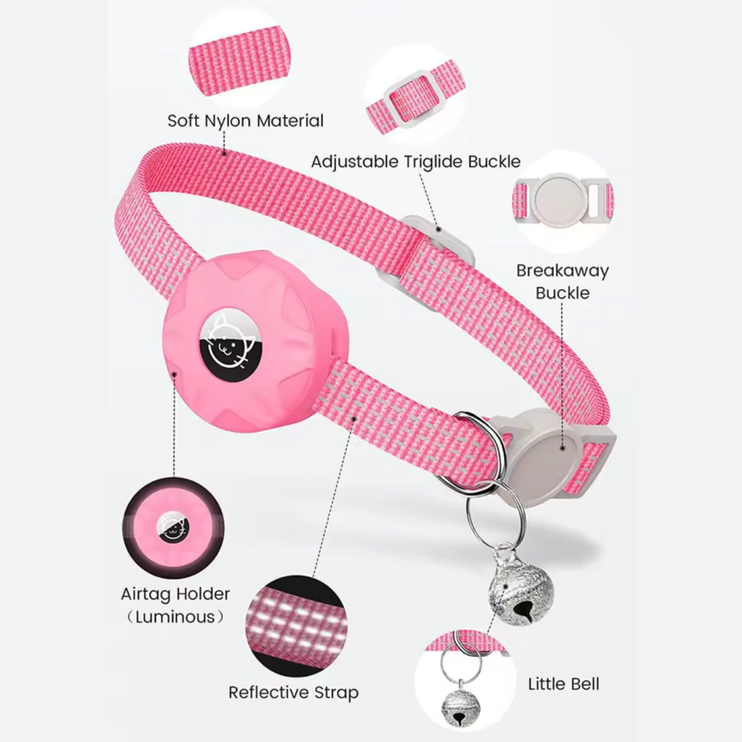 Huisdier Veiligheidsset – Slimme Hond en Kat Tracker met Reflecterende Halsband