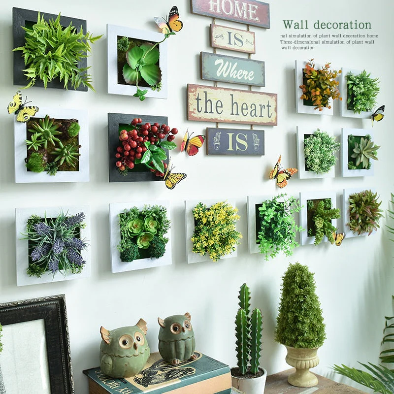 GroenFrame Wanddecoratie – 3D Kunstplant in Modern Ophangframe