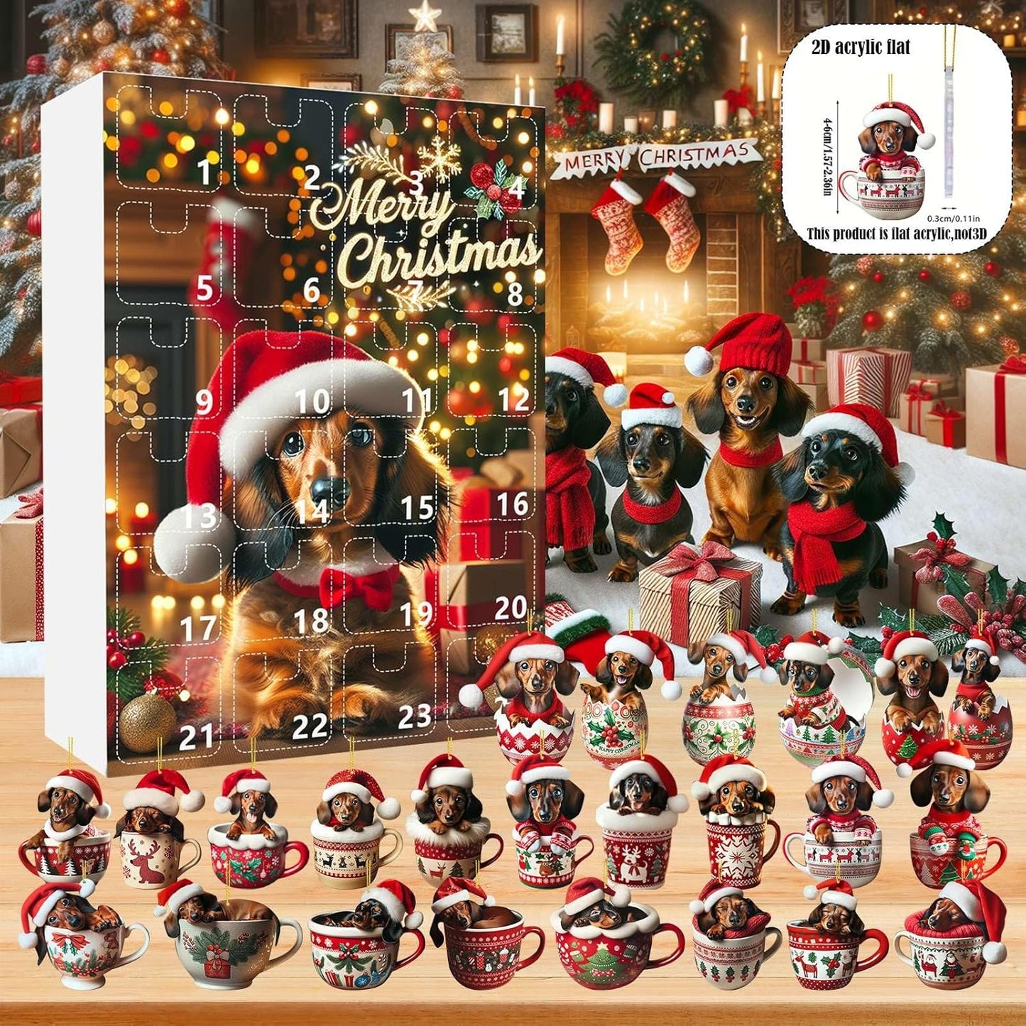 Hondenvreugd Kerst Adventskalender – 24-dagen Teckelaccessoires