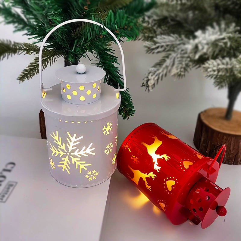 Elektronische Kerstkaars met Flikkerend LED Licht – Decoratieve IJzeren Kandelaar voor Binnen