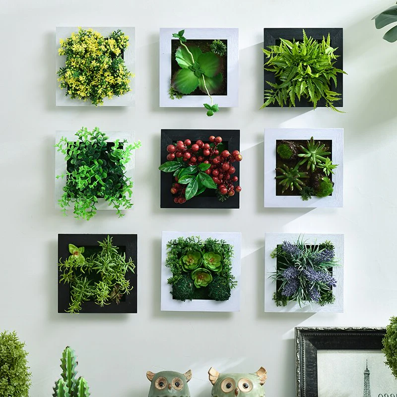 GroenFrame Wanddecoratie – 3D Kunstplant in Modern Ophangframe