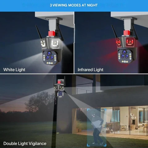 DualGuard Ultra 10K – 20MP Bewakingscamera met 5 Lenzen en 20x Zoom