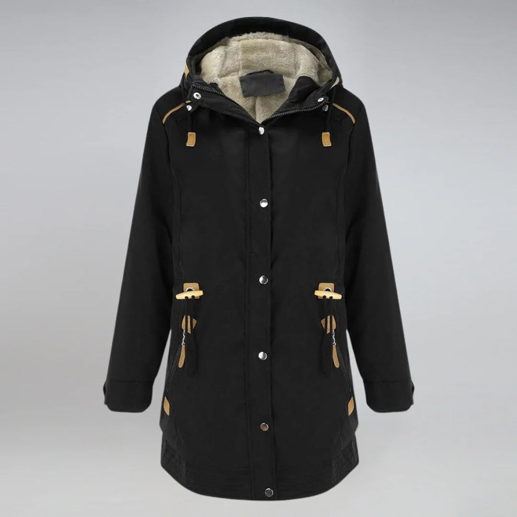 ArcticChic Damesparka – Waterafstotende Winterjas met Verstelbare Taille en Warme Voering